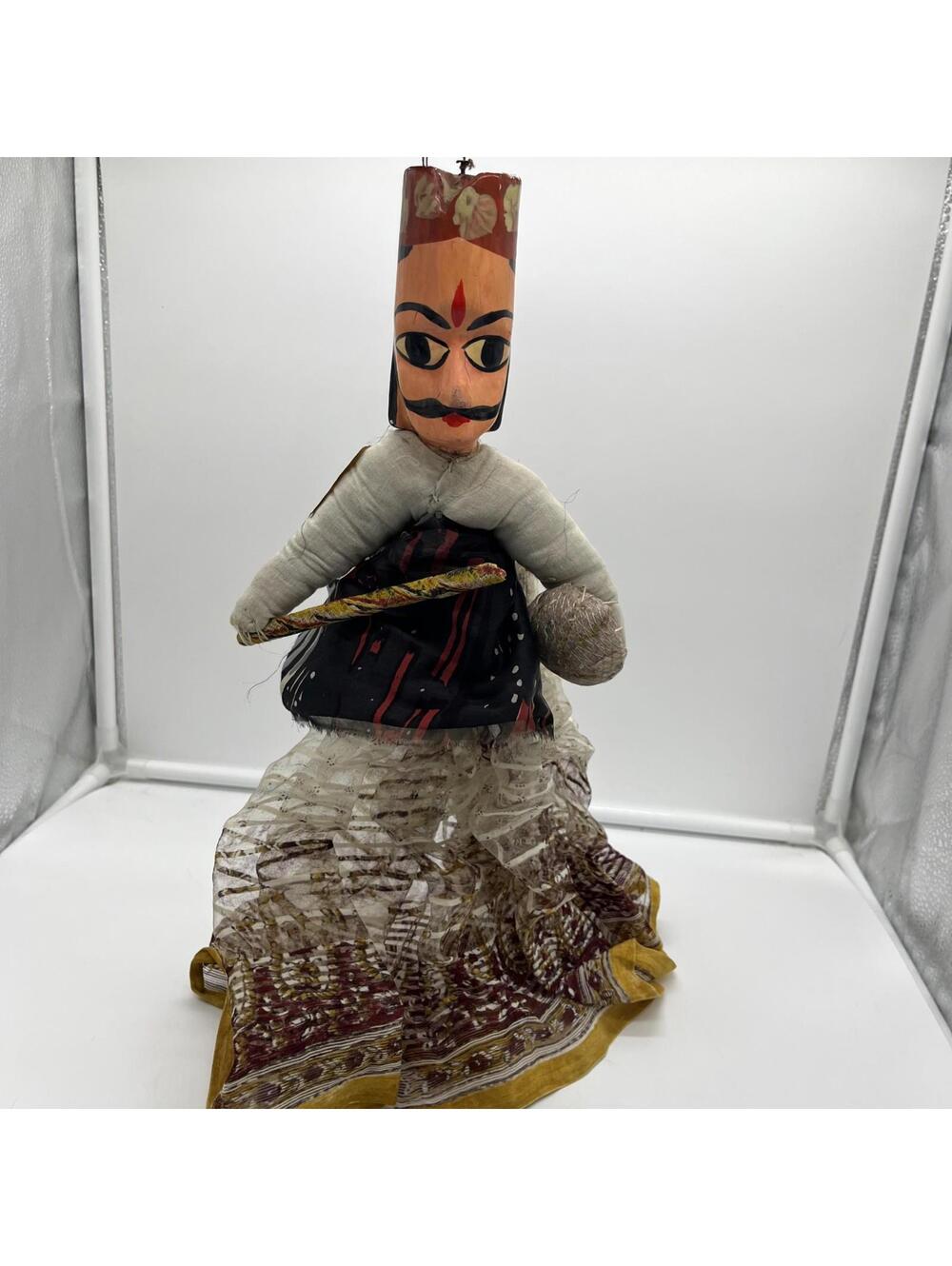 Indian Warrior Marionette Pier 1 Made In India Puppet Doll